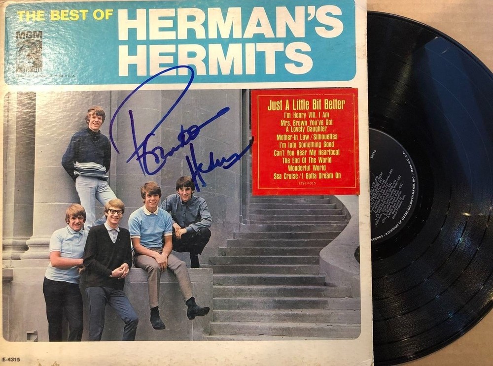 Peter Noone- Signed Fold Open Record Album