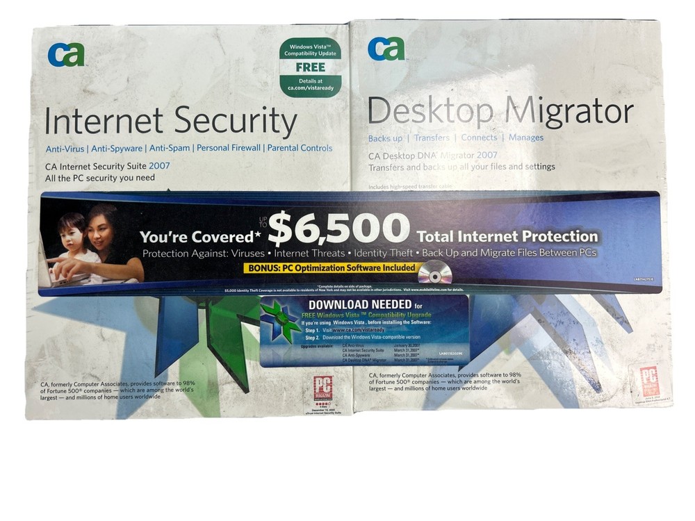 CA Desktop DNA Migrator  & Internet Security Suite  2005 Version Vintage