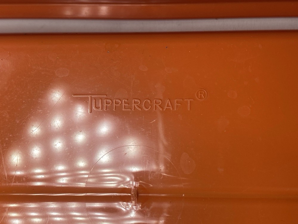 3pc Tupperware Tuppercraft Plastic Red Sewing Box Kit Set 611