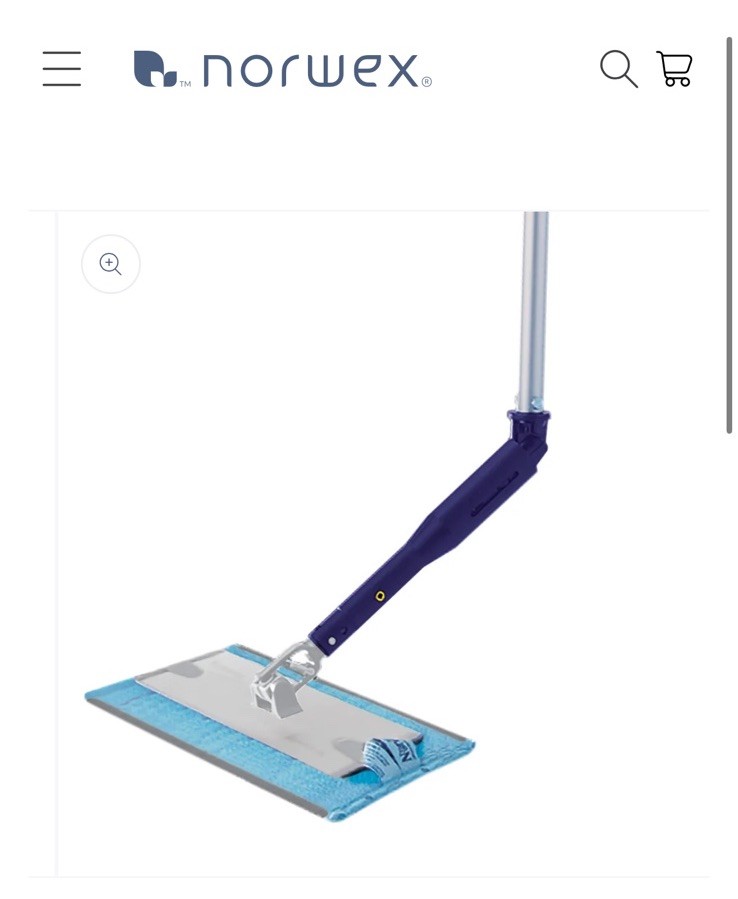 Norwex Ergo-Bend Bendable Mop Handle Attachment Blue