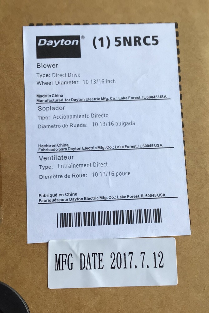 Dayton Direct Drive Blower 5NRC5