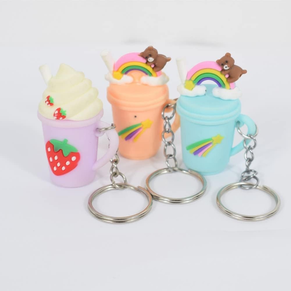 50PCS Bulk Keychains, 1 Inch Key Rings and Chain Silver