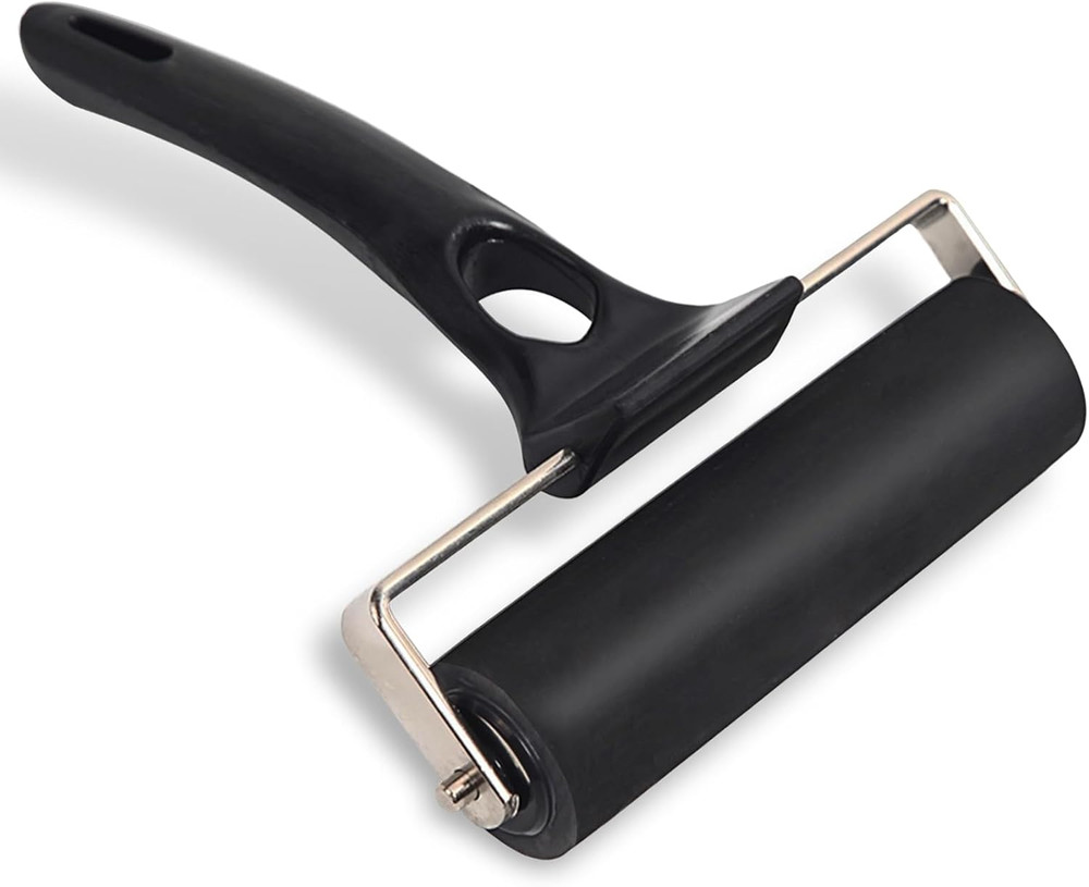 Rubber Roller Brayer for Crafting - Ink Roller Tool for Printmaking, Glue, Block