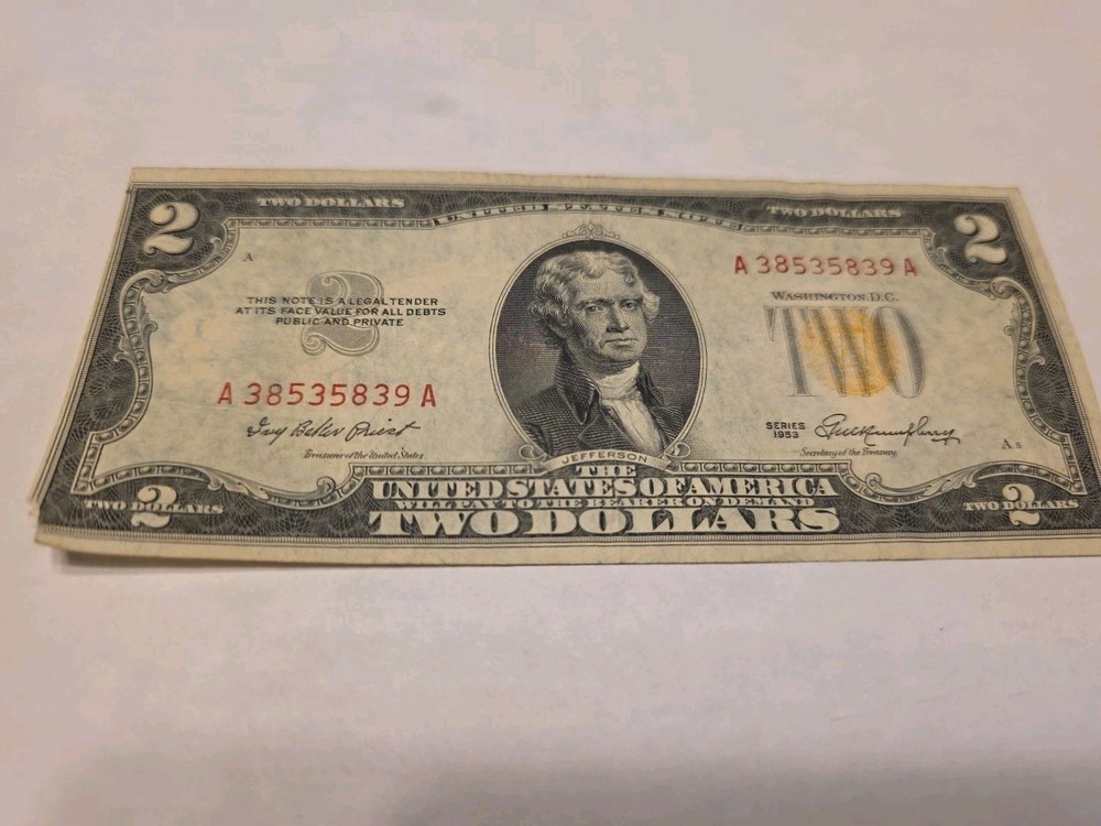 1953 B $2 YELLOW Seal Note