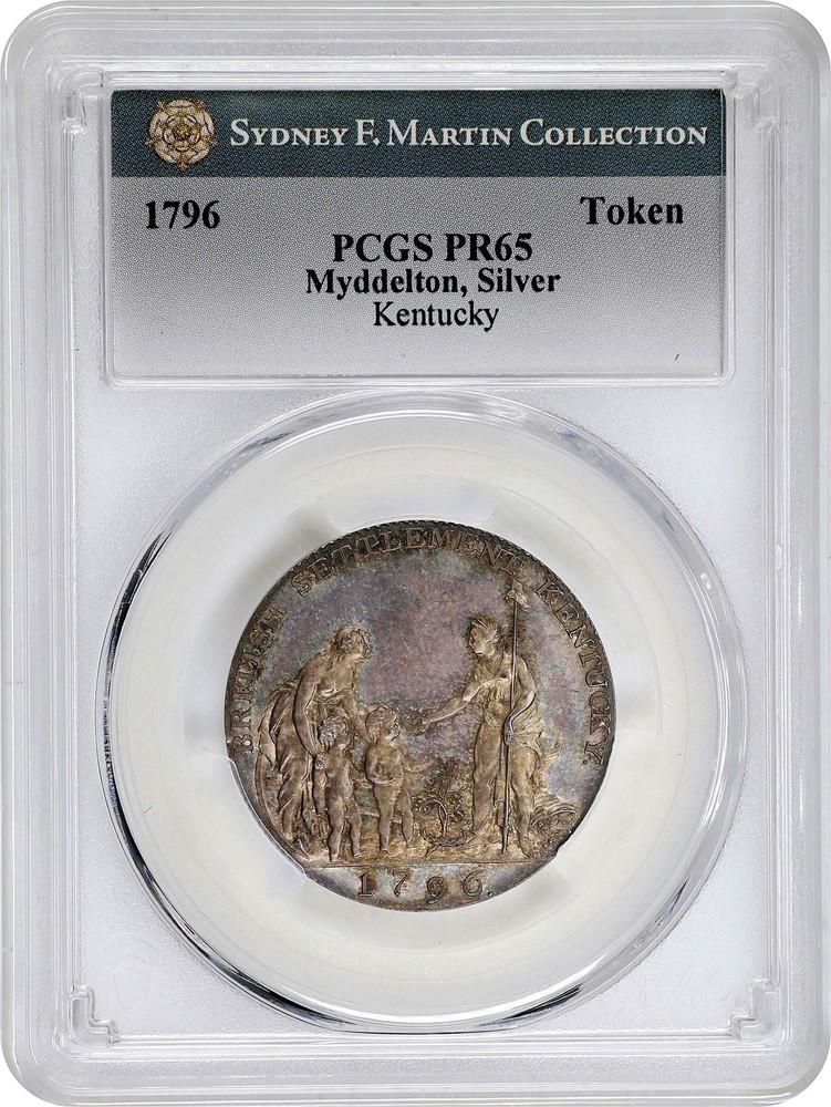 1796 MYDDELTON, SILVER TOKEN PCGS PR 65