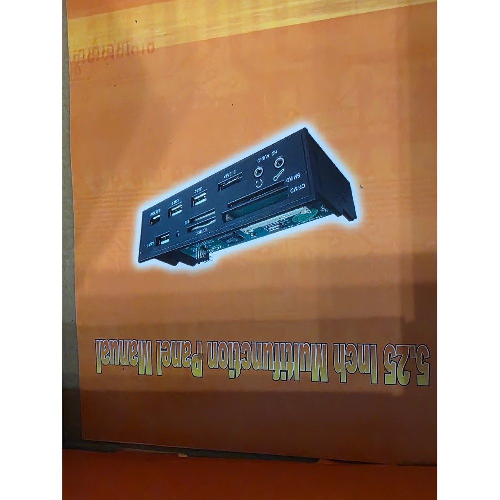 All-in-1 Internal 5.25" PC Card Reader USB 2.0 Hub e-SATA HD Audio Front Panel