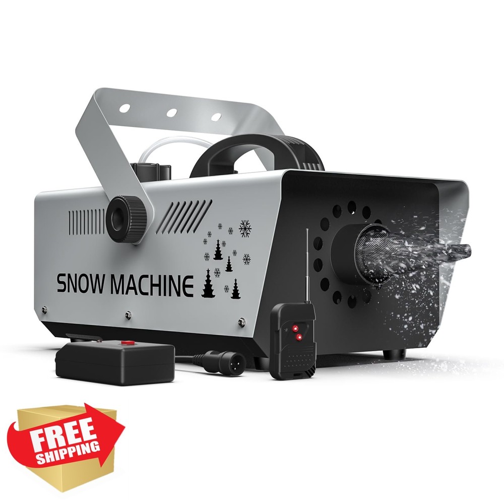 1000W Snow Machine Remote Manual, Adjustable Snowflake Size Grey