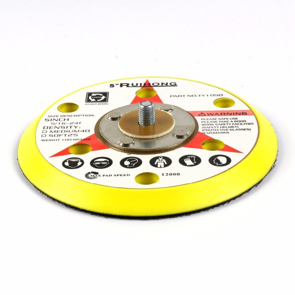5 Flocking Sucker M8 Thread Self-adhesion Sanding Disc Backing Pad Power Sande