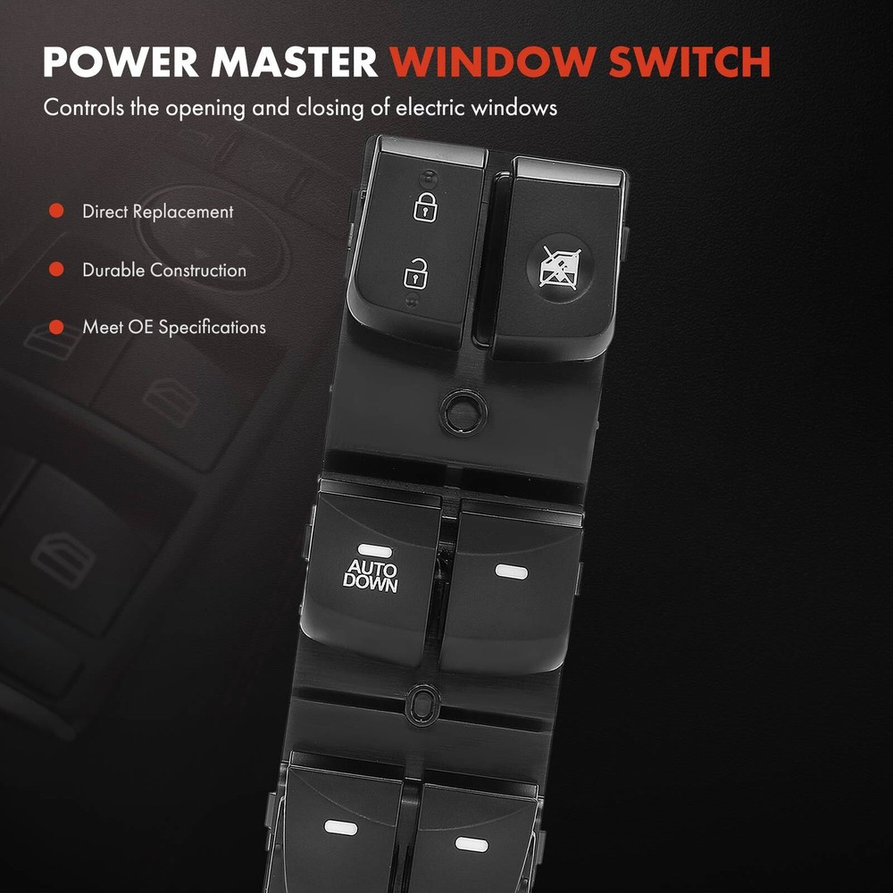 Front Driver Left Window Switch w/Driver Auto Down for Hyundai Elantra 2013-2016