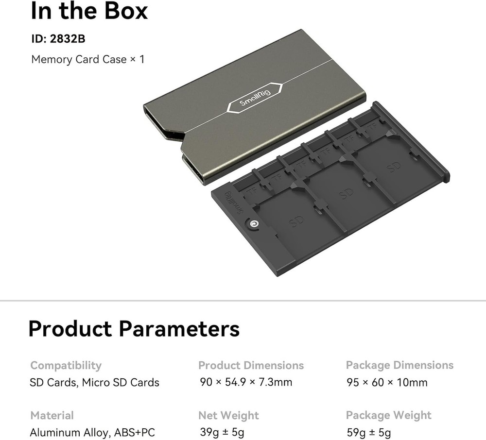 Durable Memory Card Storage Solution - 3 SD & 6 Micro SD Capacity, 2832B