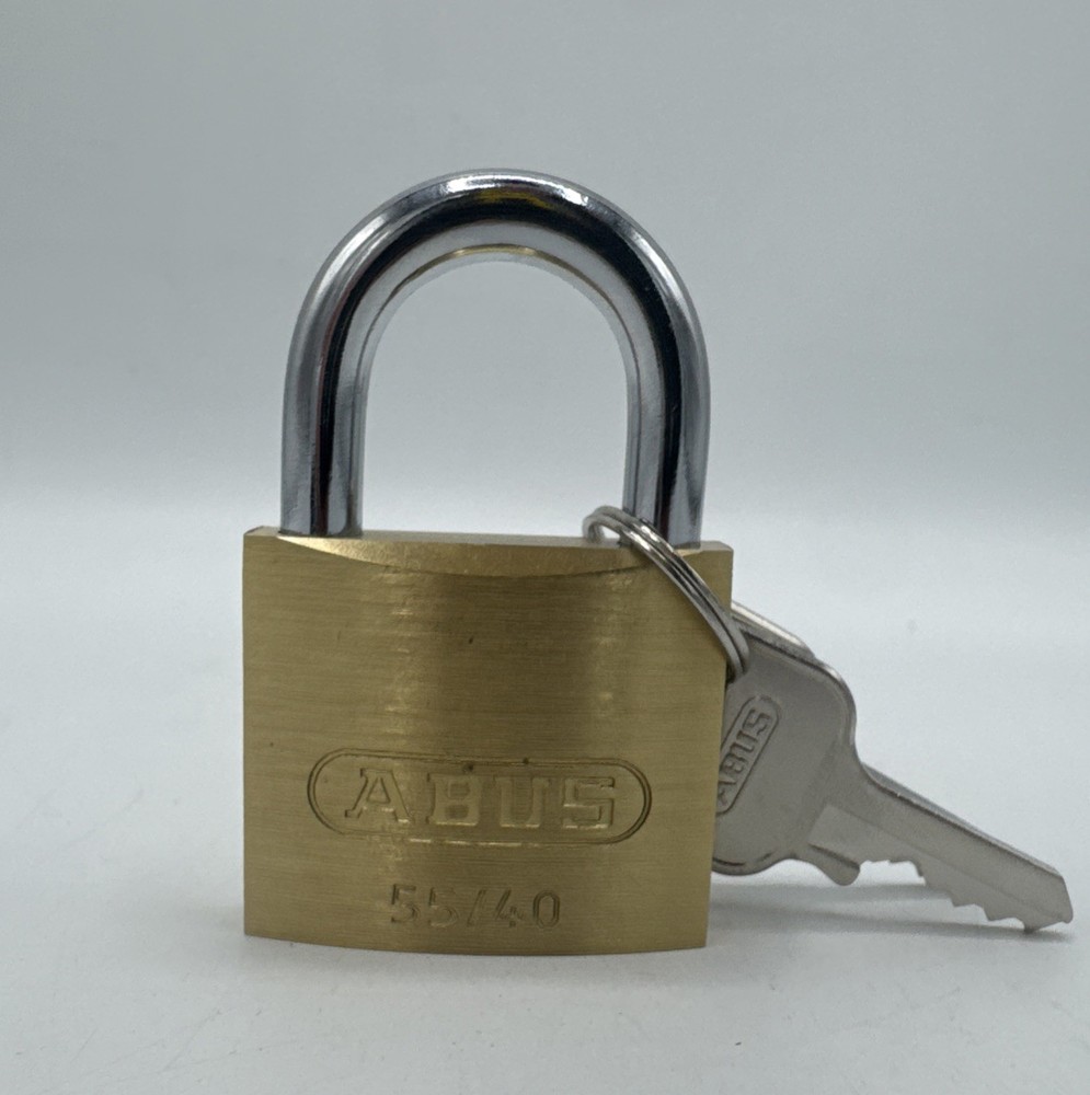 Abus 55/40 Kd Padlock, Keyed Different, Standard Shackle, Rectangular Brass