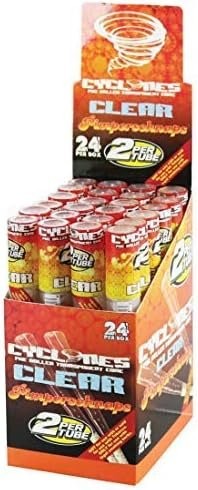 Cyclone Pre-Rolled Clear Cigar Tubes - 24pc Display (Pimperschnaps)