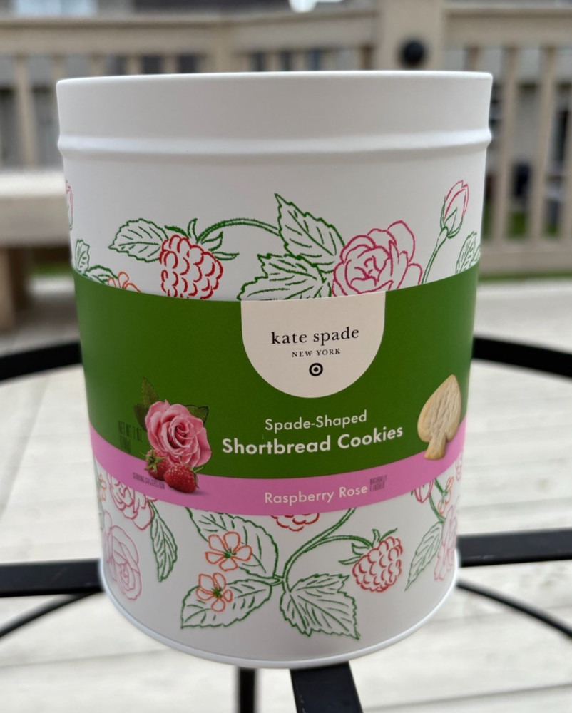 Kate Spade x Target Raspberry Rose Tin Canister – Empty, Decorative Storage