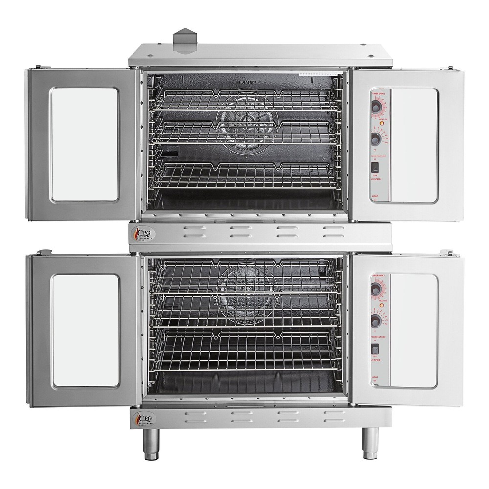 Deep Depth Double Deck Full Size Electric Convection Oven - 208V, 3 / 1 Phase, 2