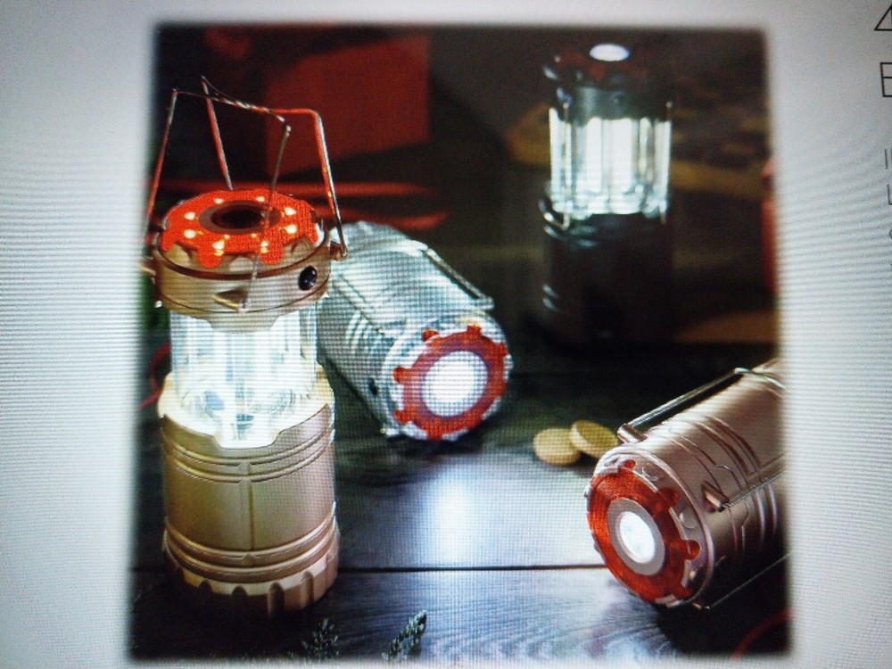 SecureBrite Pop-Up Lantern/Flashlight with Emergency Light (Gold) Magnetic