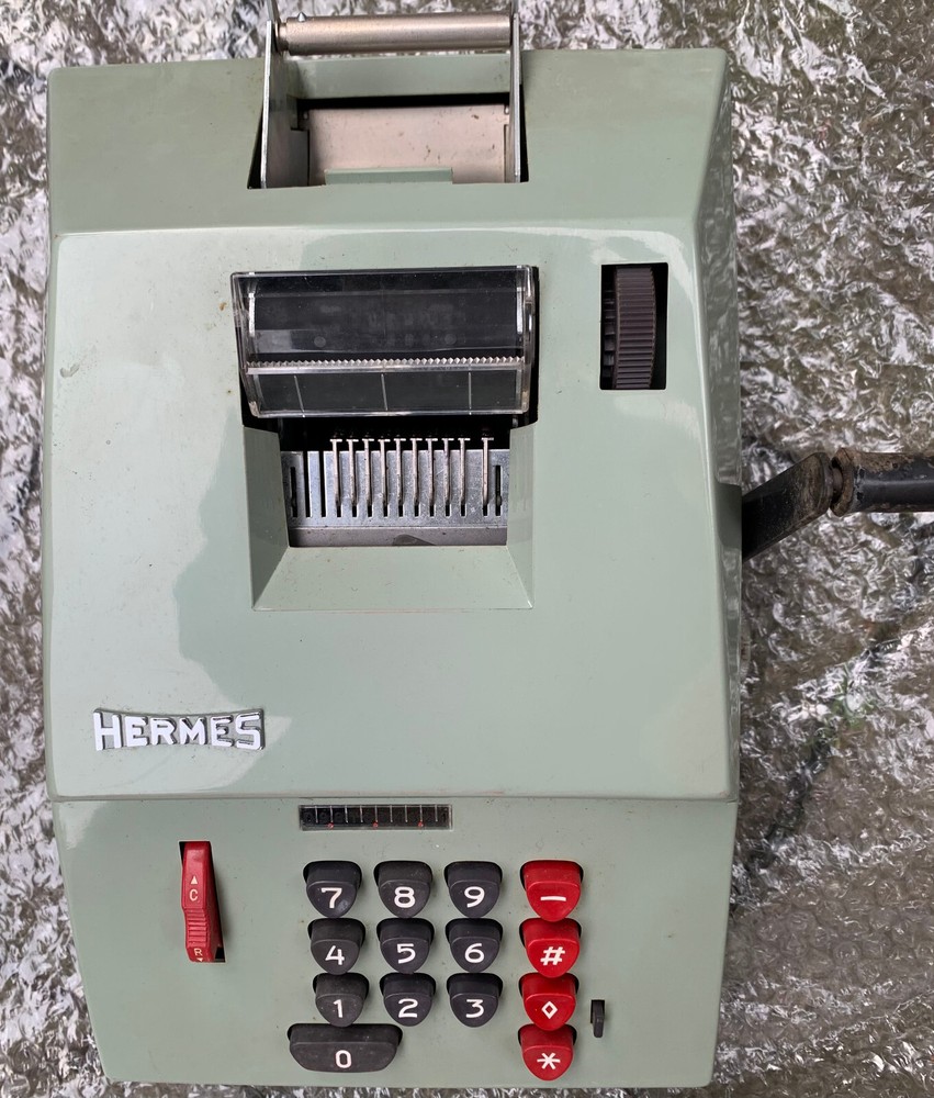 Vintage Calculator Hermes 108 Precise Adding Machine W. Germany in Nice Condition