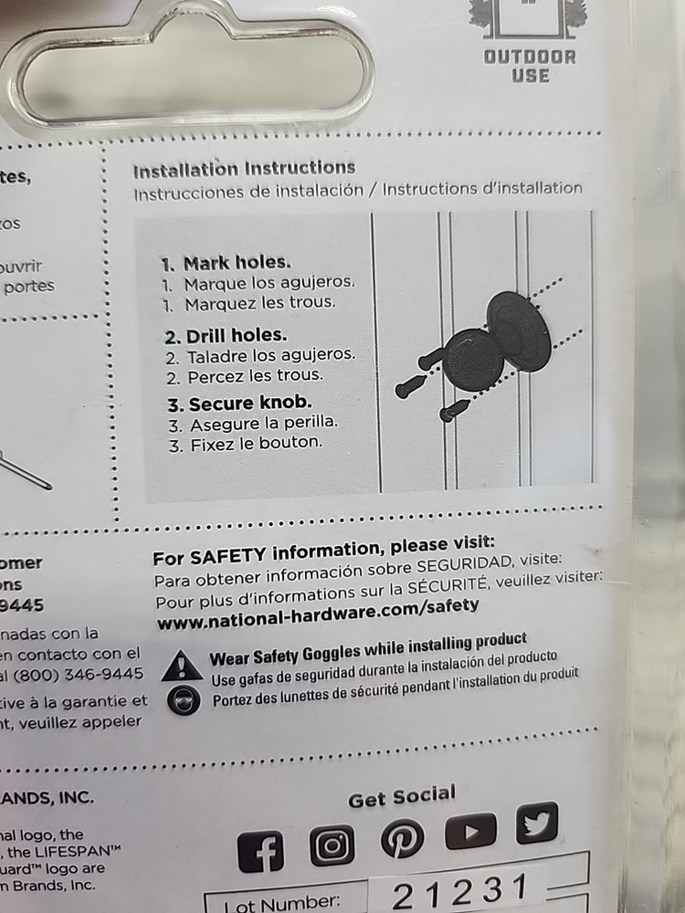 National Hardware Decorative Knob in Black 2Pack [132]