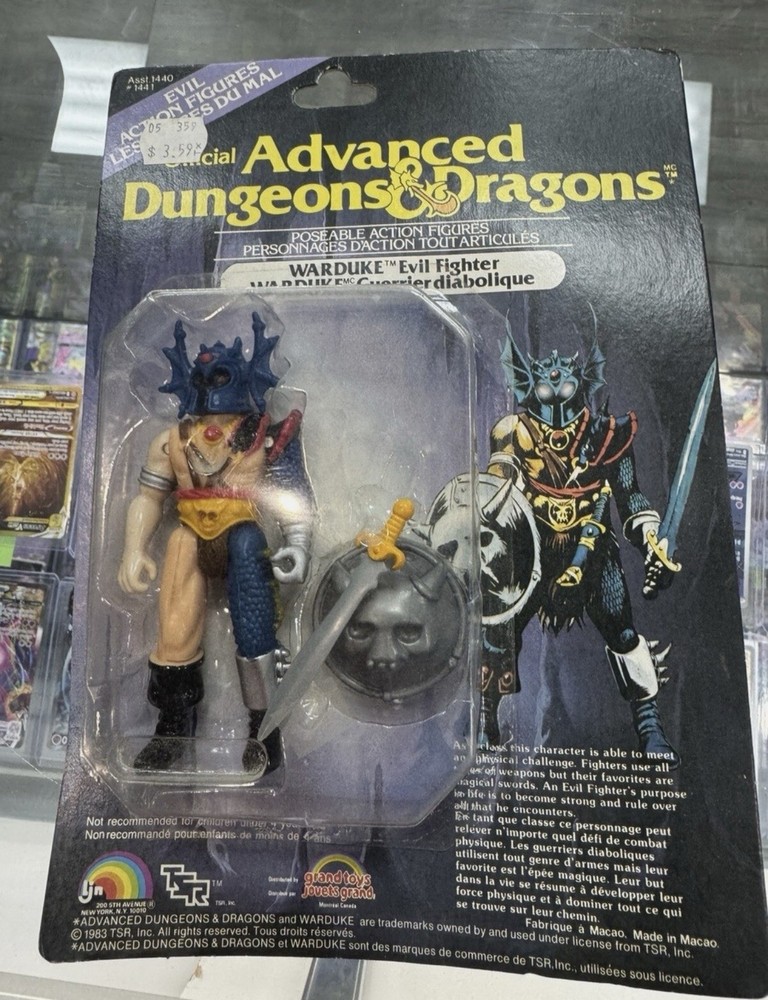 1983 advanced dungeons and dragons Warduke Evil Fighter Moc! NIP!