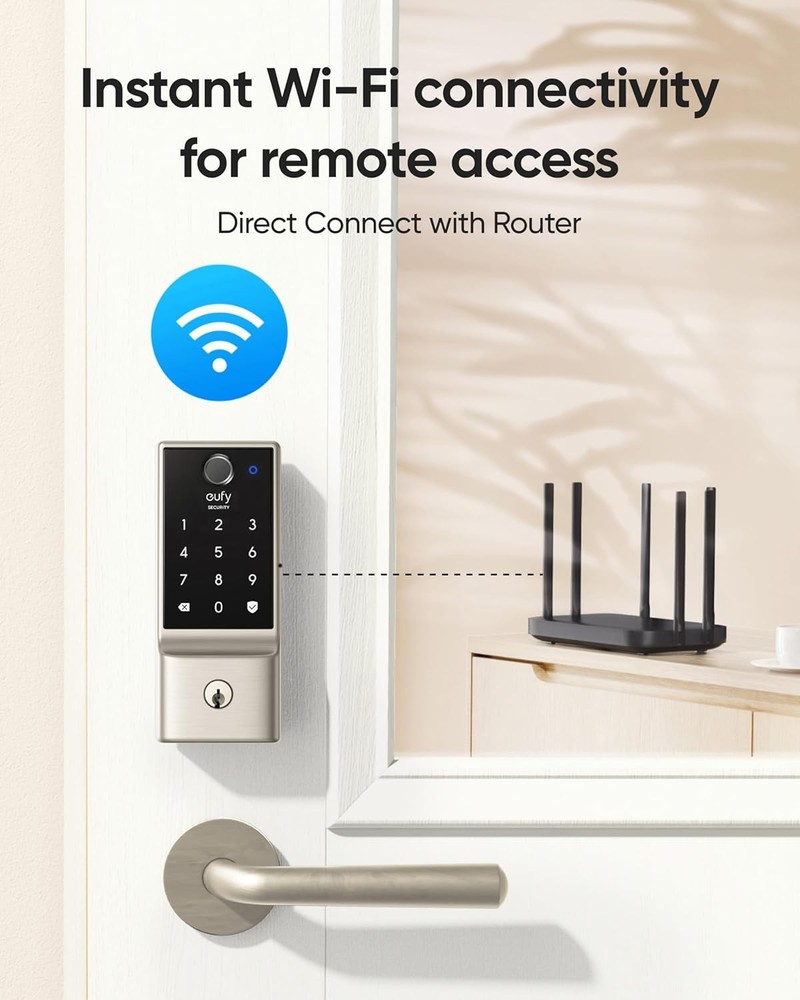 Security Smart Lock C220, Fingerprint Keyless,Waterproof, 8-Months Battery