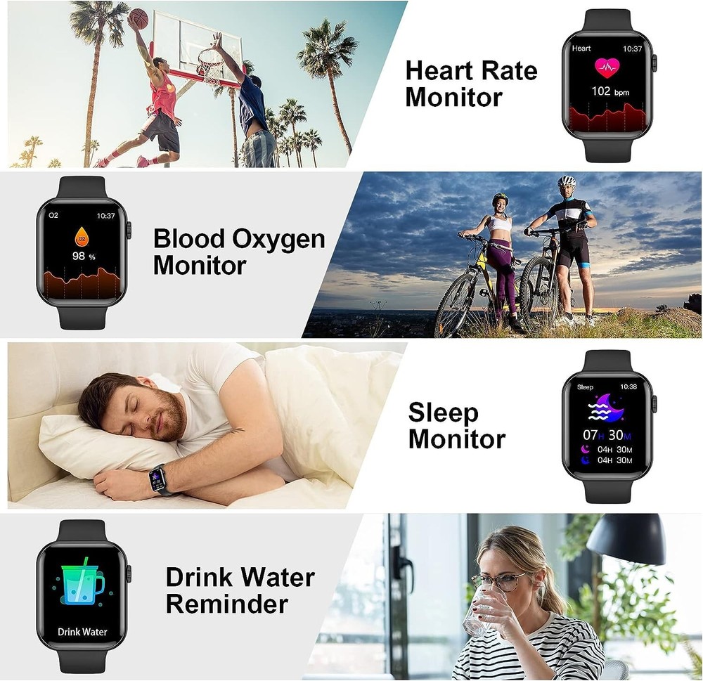 Aeifond Smart Watch for Android iOS(Answer/Make Call) - 1.9" Full Touch Screen