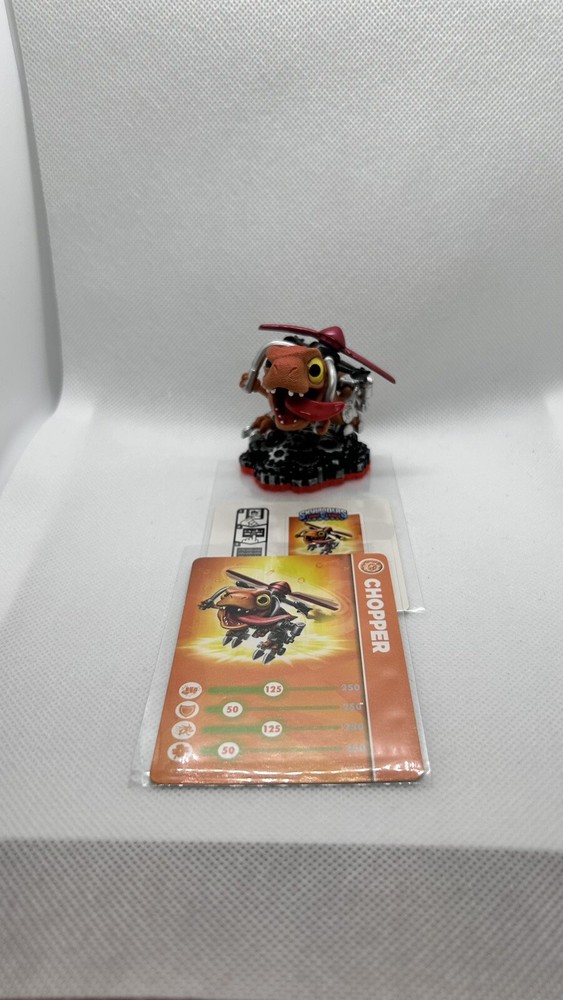 CHOPPER Skylanders Activision Figure Red Base w/Stat Card & Sticker Code 2014
