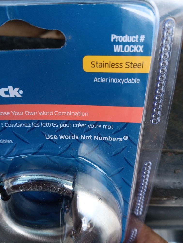 WordLock Padlock New- Use Words Not Numbers