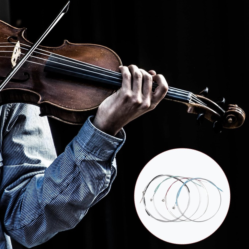 20 Pcs Violin Strings Full Set Violin Strings Universal String for 4/4 3/4 Size