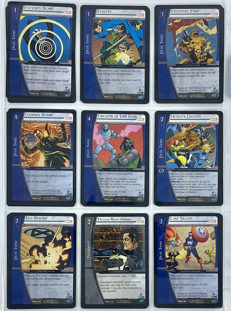 VS System Marvel Origins MOR 2004 220/220 COMPLETE SET NM