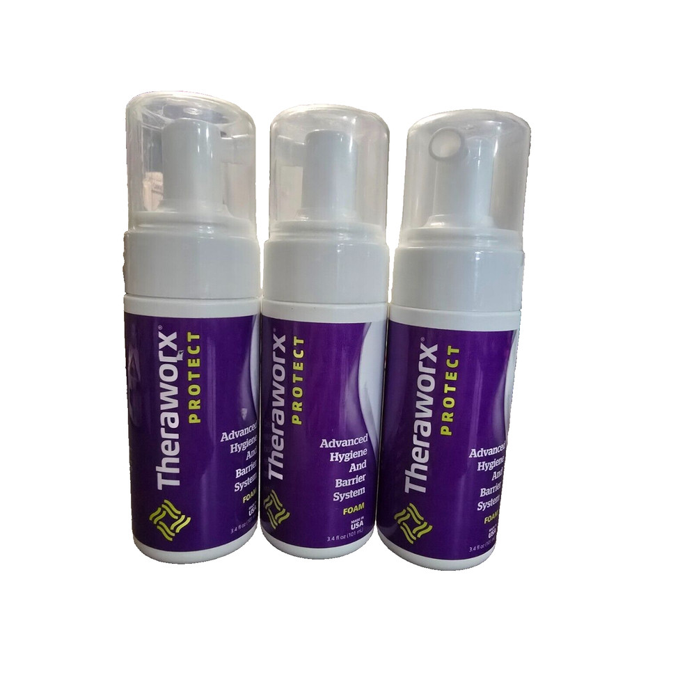 3 pack Theraworx Protect Advanced Hygiene And Barrier System Foam