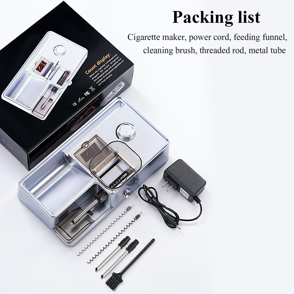 DIY Cigarette Rolling Machine Electric Automatic Tobacco Roller Injector Maker