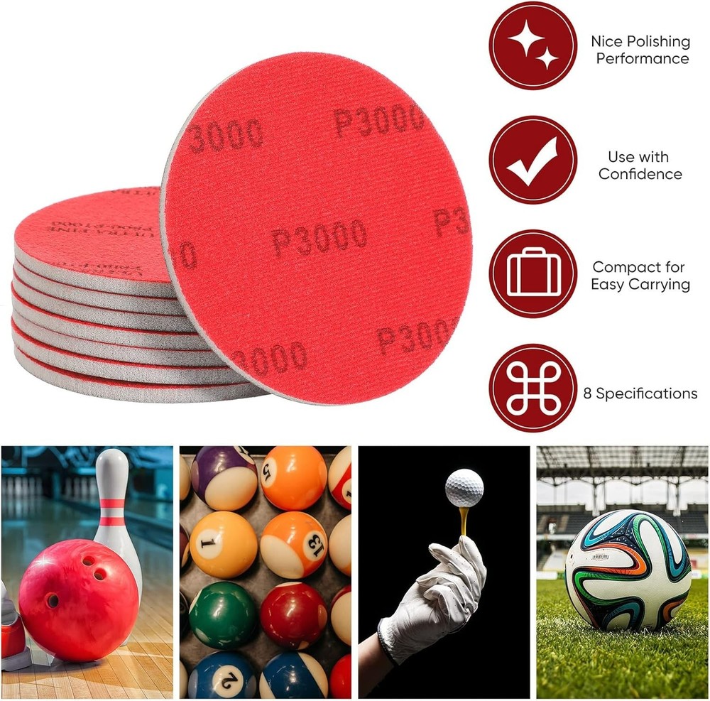 Comprehensive Bowling Pad Set with 8 Grits for Enhanced Ball Performance