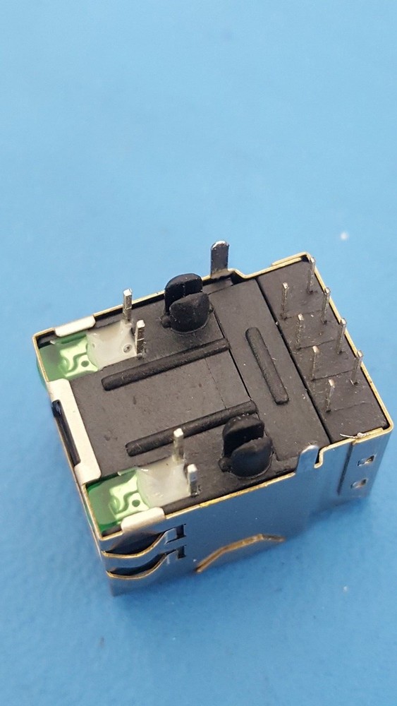 RJ45 Socket Modular PCB Jack Network Connector LED Right Angle TYCO 1605422-7