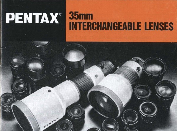 Pentax 35mm Interchangeable Lenses Instruction Manual 1986