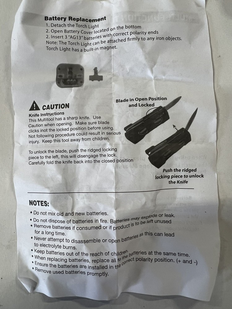 NRA-ILA Multi-Function Tool Set With Flashlight