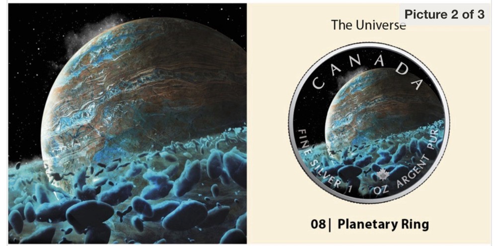2023 Maple Leaf The Universe Planetary Ring 1z silver coin