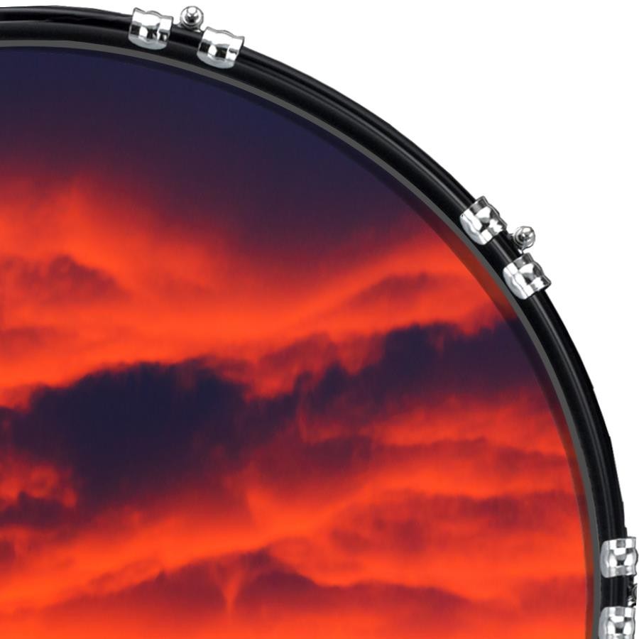 Custom 22" Kick Bass Drum Head Graphical Image Front Skin