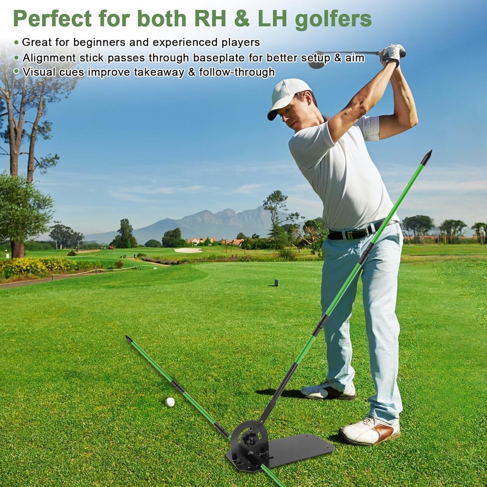 Golf Alignment Stick Holder,Professional Swing Trainer,Golf Swing Plane Trainer
