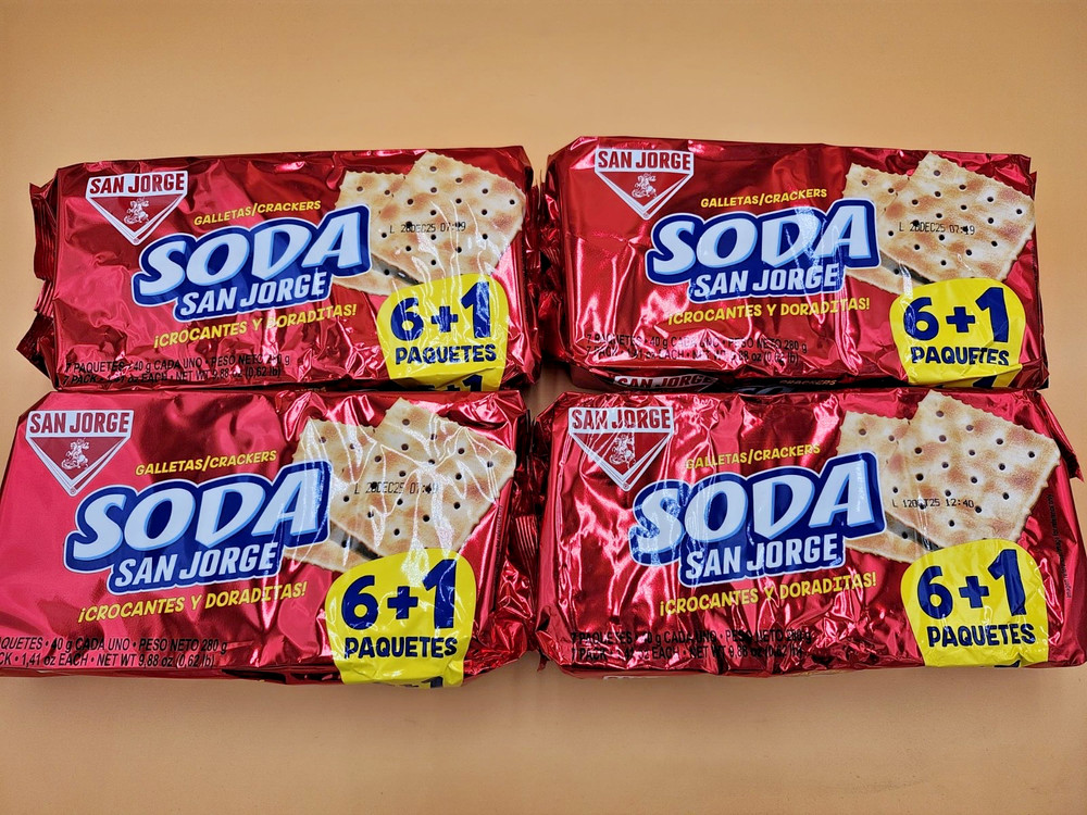 SAN JORGE GALLETAS SODA CRACKERS - 4 PACK BUNDLE (280g each)