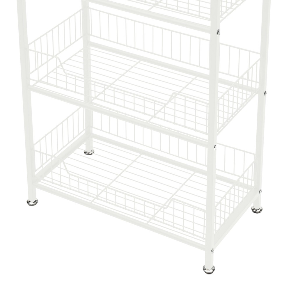 4 Tier Retail Display Rack Stand Snack Candy Display Organizer Basket Stand Cart