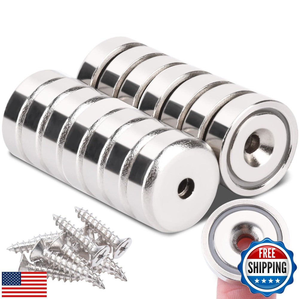 Strong Magnets Heavy Duty Neodymium Cup Magnet with Holes 20 lbs Pulling Forc