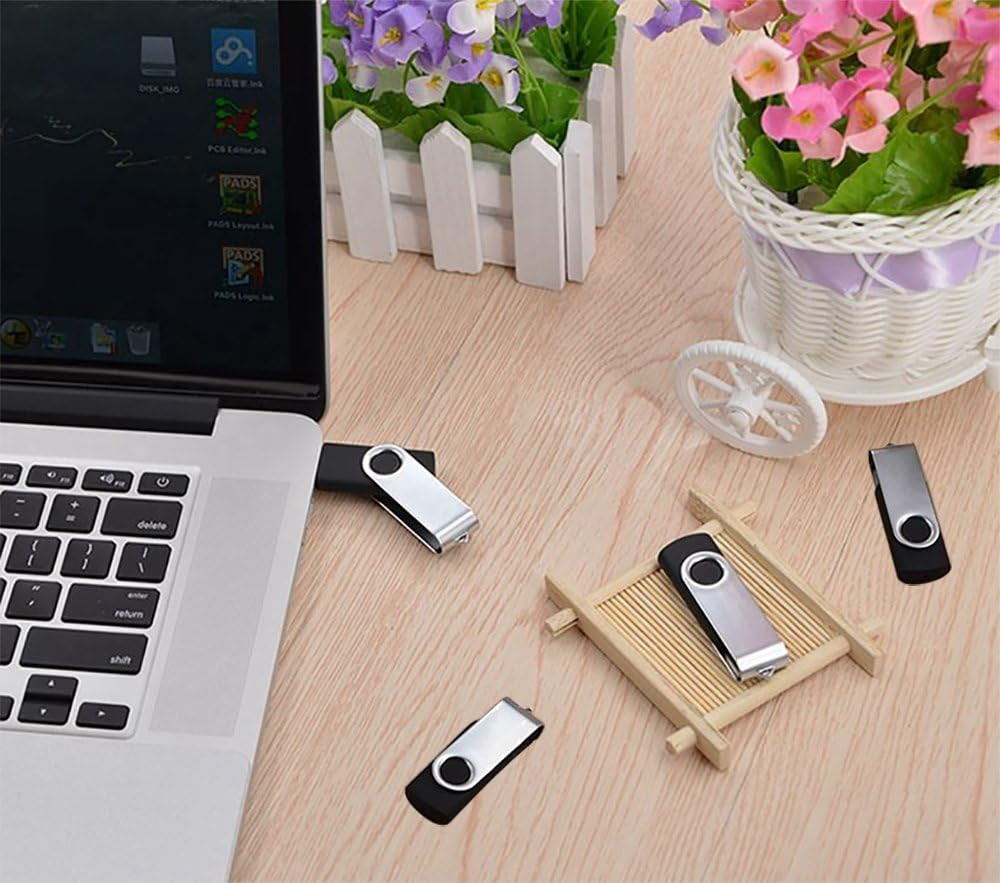 USB Flash Drive 2GB 20 Pack, Bulk USB 2.0 Flash Drives Thumb Drive Swivel Memory