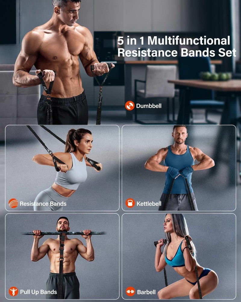 Resistance Bands, Exercise Bands, Resistance Bands for Working Out, Pull Up A...