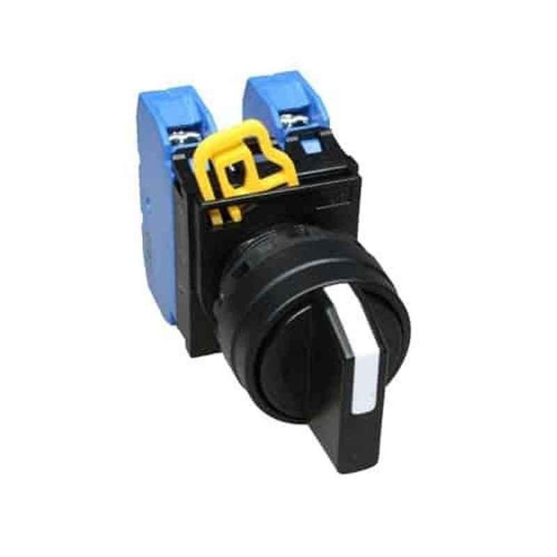 Idec 22mm 45 deg 3-Position Spring Return from Right Selector Switch YW1S-31E20
