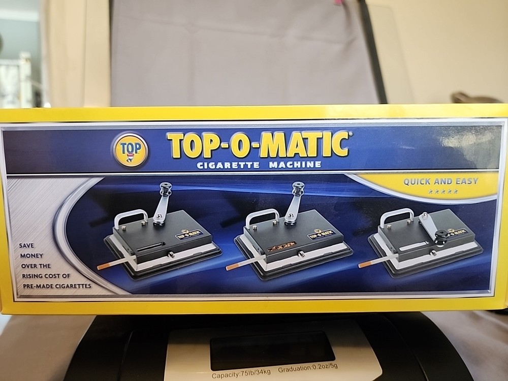 Top-O-Matic Cigarette Machine. Manual. Barely Used. In Box. Paperwork.