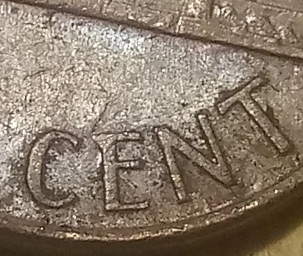 1973 D Lincoln Penny, Broadstruck, Mishaped "E" In Cent, Mint Error, Twisted 7