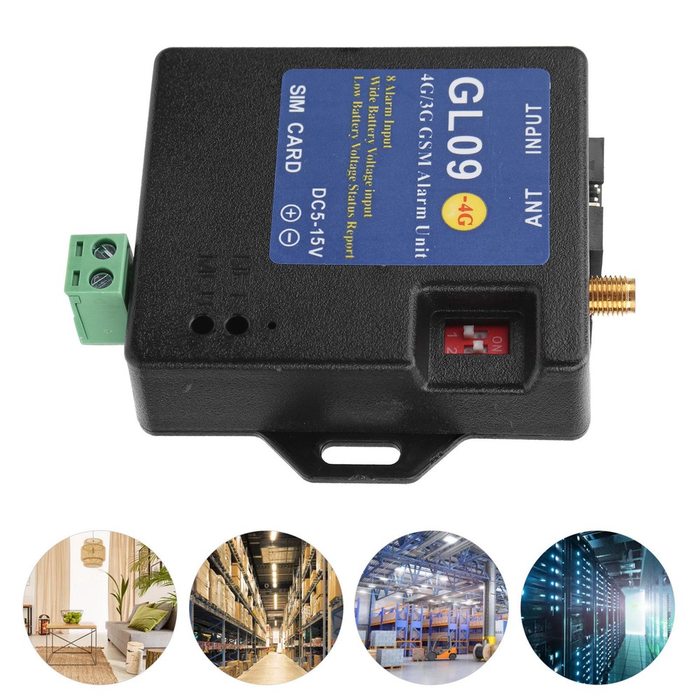 US Plug 4G/3G/GSM Alarm Security System Alert Module 8‑Channel Input Low Con Fit