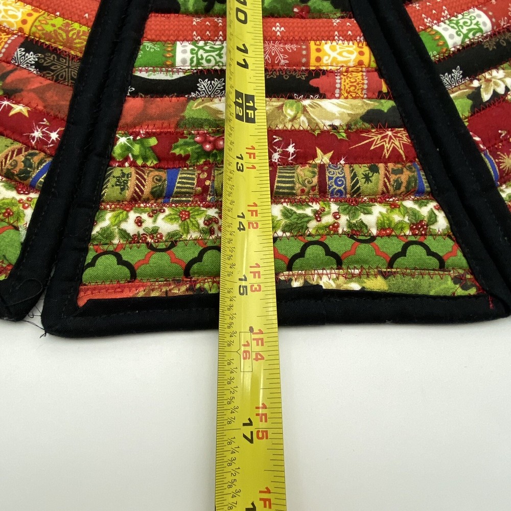 Handmade Christmas Tree Pot Hot Plate Holder Patchwork