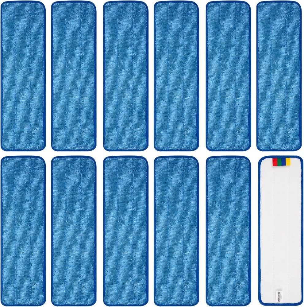 12 Pack Replacement Microfiber Pad - Thick - Universal Commercial 17-18 Inch ...
