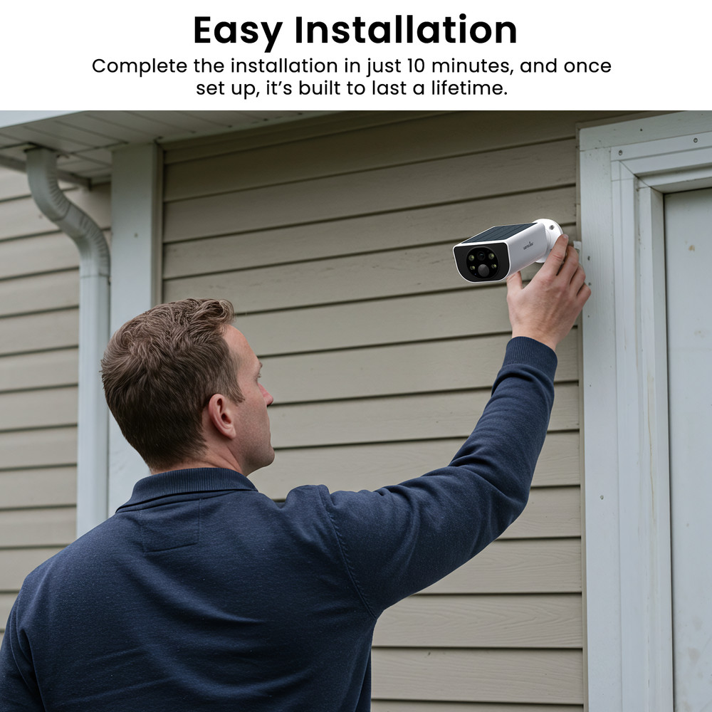 Wansview 3MP Wireless Solar Powered Security Camera Outdoor AI Motion Detection