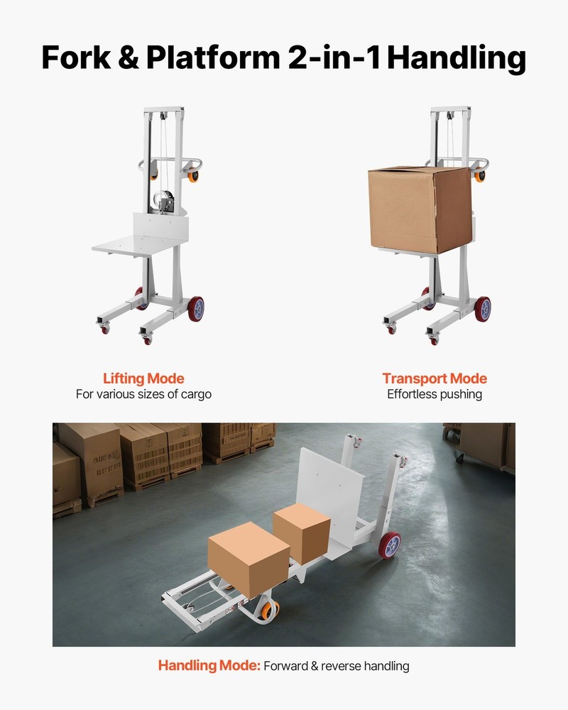 Reinforced Welded Joint Stacker with 400lb Working Load and Mobility